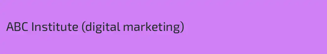 ABC Institute (digital marketing)